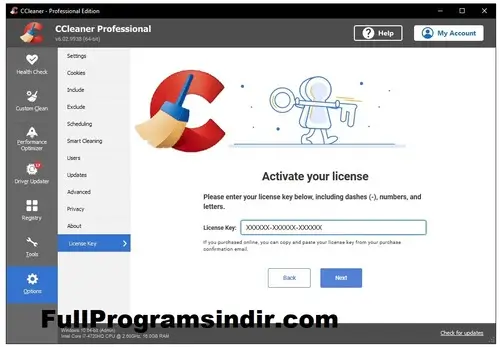 CCleaner Professional Lisans Anahtarı