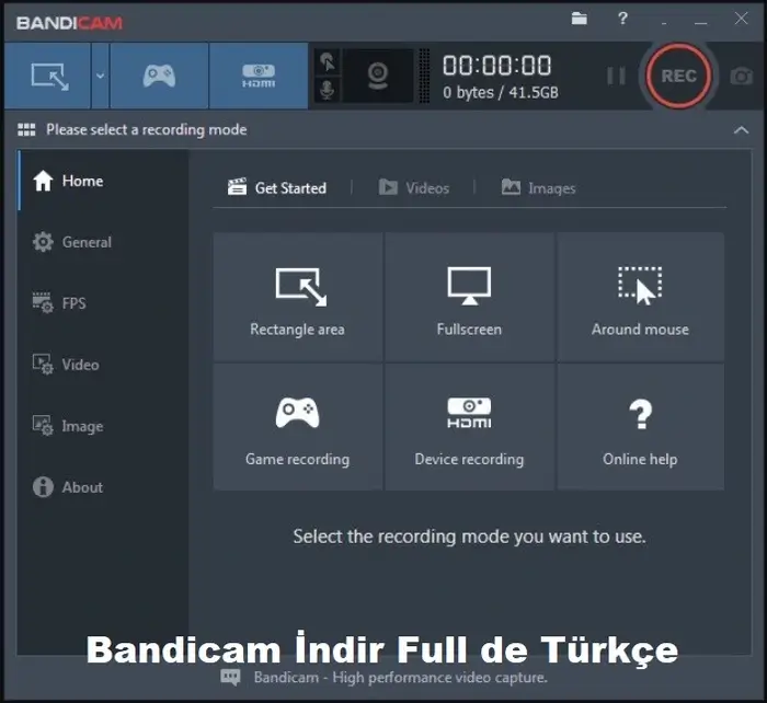Bandicam Full İndir de Türkçe