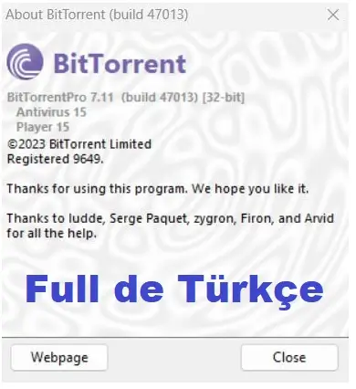 BitTorrent Pro Full Sürüm İndir de Türkçe