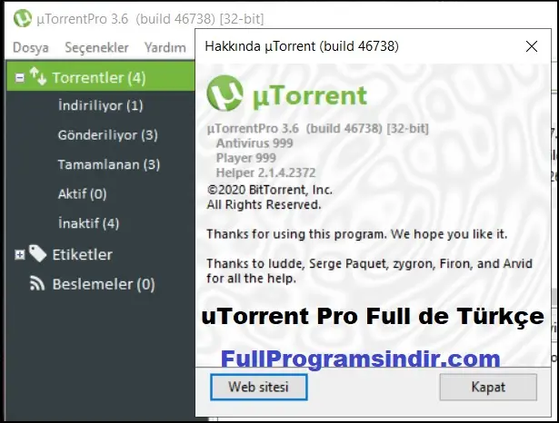 uTorrent Pro Full de Türkçe Indir
